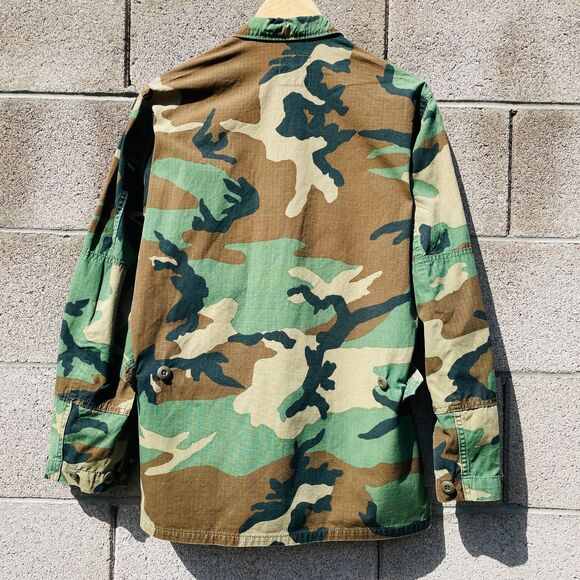 Vintage Army Woodland Fatigue Shirt Small-Regular VTG Army Airborne BRAGG Sm/Reg - Picture 8 of 16